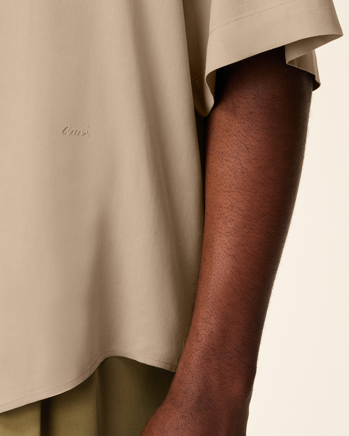 Beige Ami Camp Short Sleeved Shirt