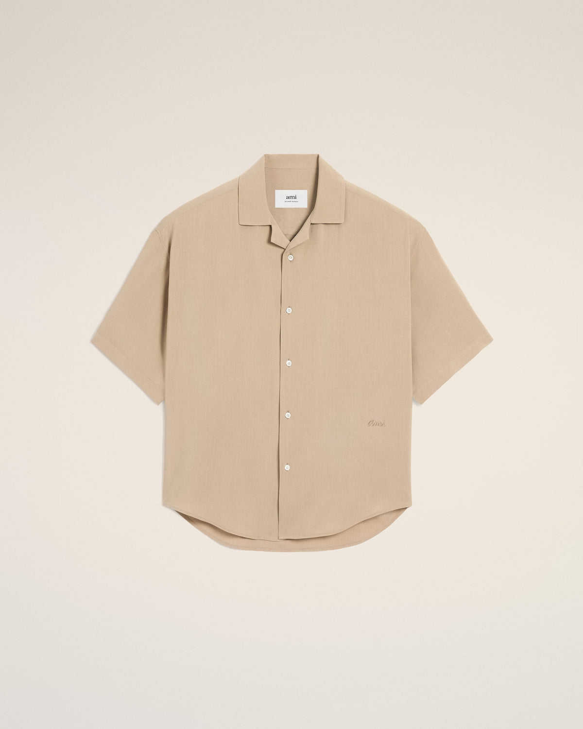 Beige Ami Camp Short Sleeved Shirt