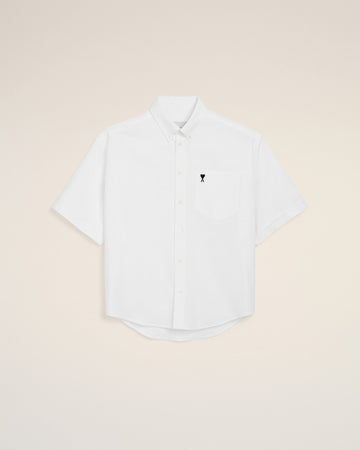White Cotton Boxy Embroidered Ami De Coeur