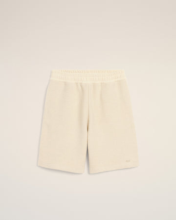White Cotton Curly fleece Short
