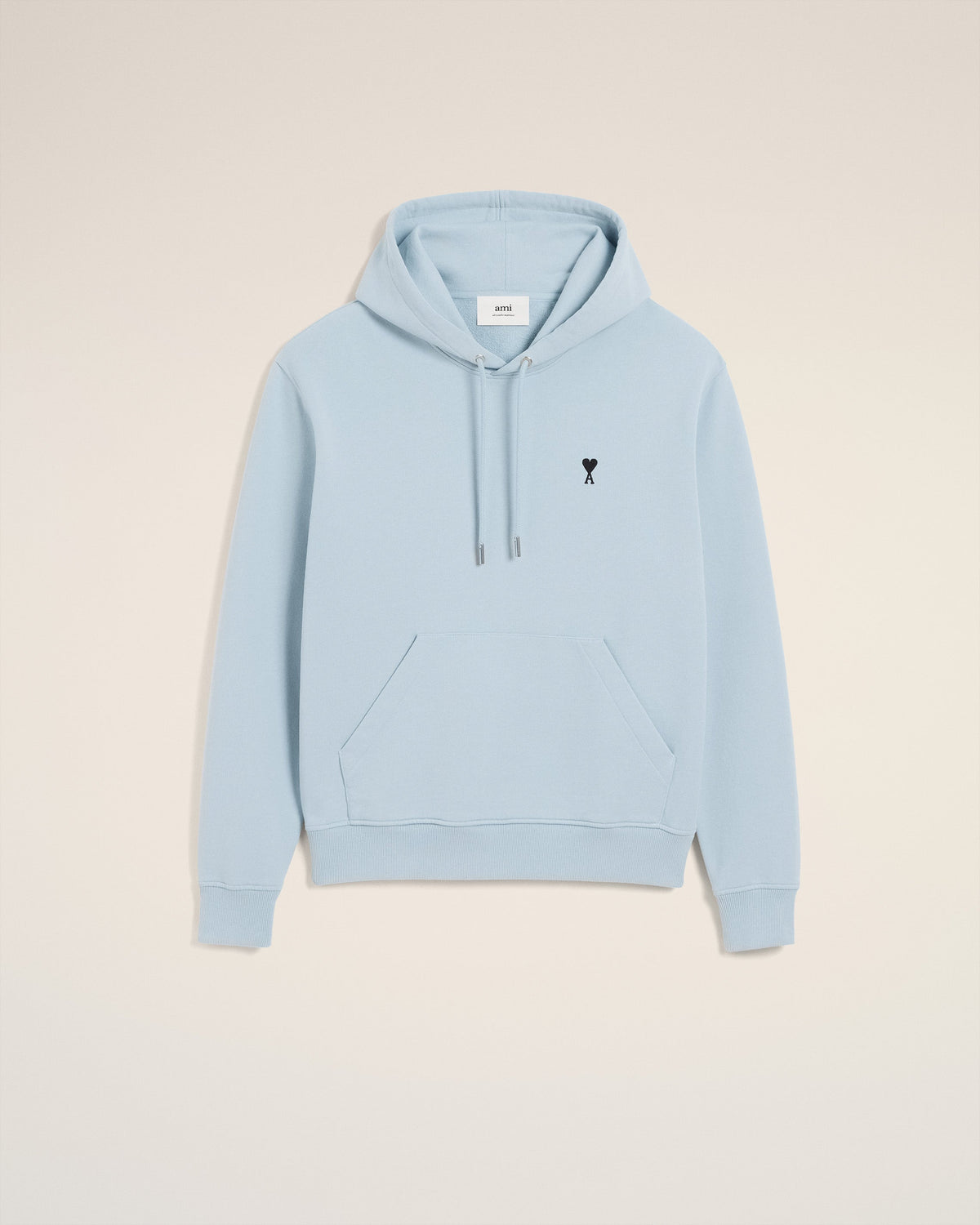 Blue Cotton Contrasted Ami De Coeur Hoodie