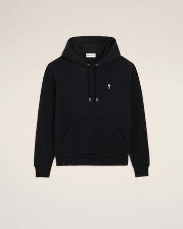 Black Cotton Ami De Coeur Hoodie