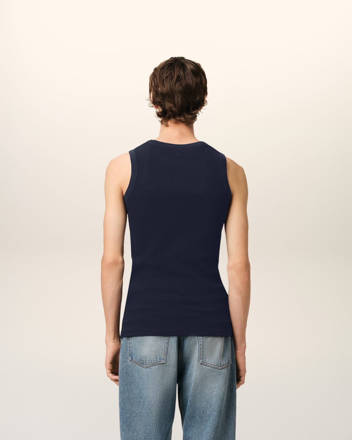 Navy Cotton Rib Ami de Coeur Tanktop