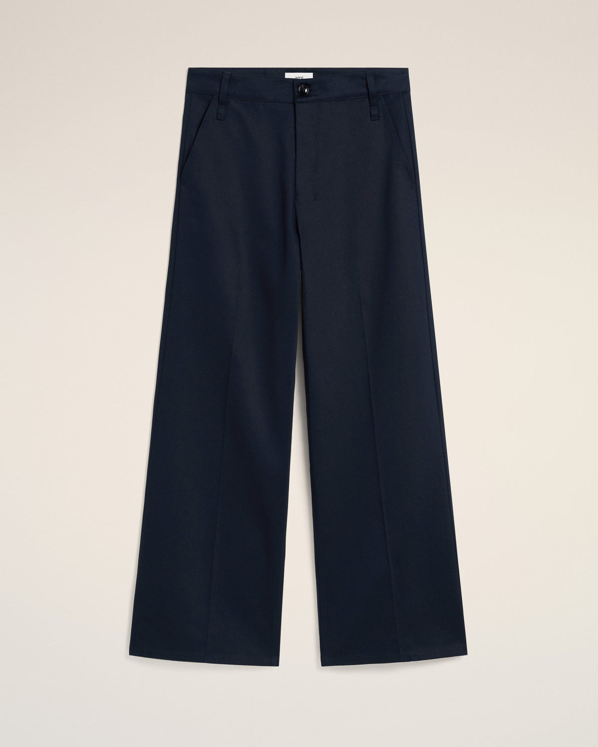Navy Cotton Baggy Fit Trousers