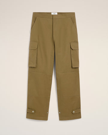 Green Cotton Cargo Trousers
