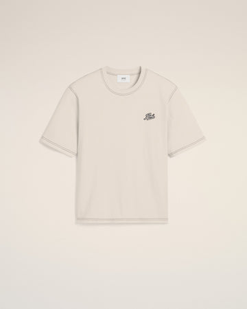 Beige Cotton Ami Signature T-Shirt