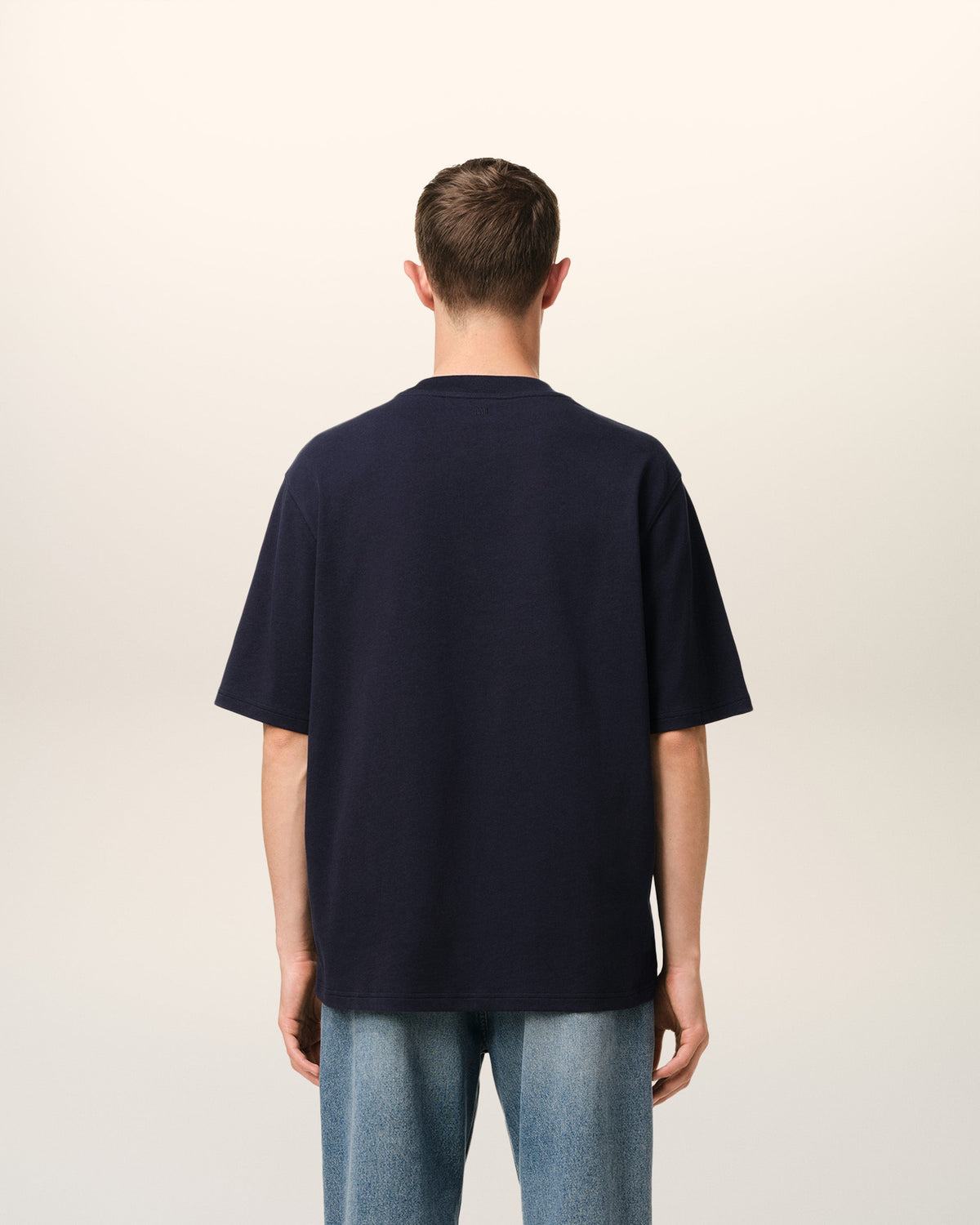 Navy Cotton Ami de Coeur Patch T-Shirt