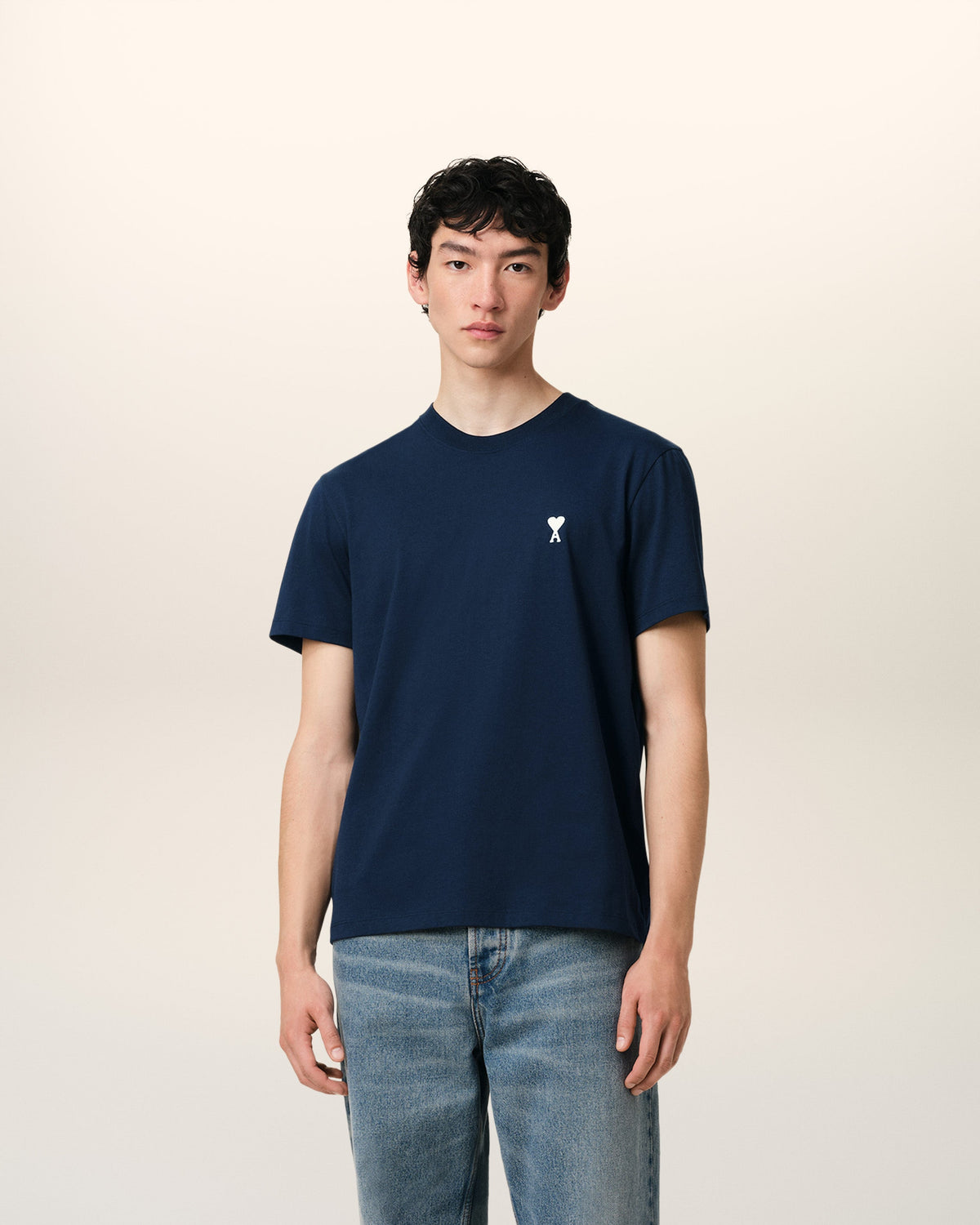 Navy Cotton Ami de Coeur T-Shirt