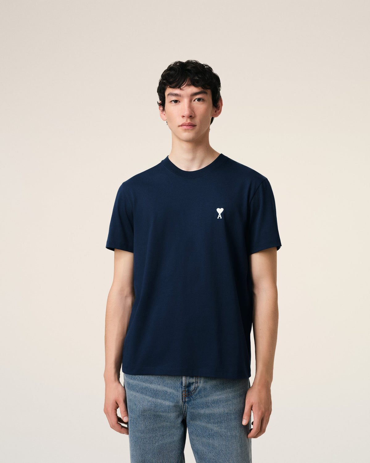 Navy Cotton Ami de Coeur T-Shirt