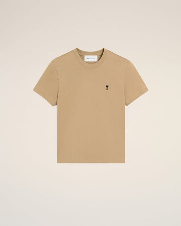 Beige cotton t-shirt with Ami de Coeur