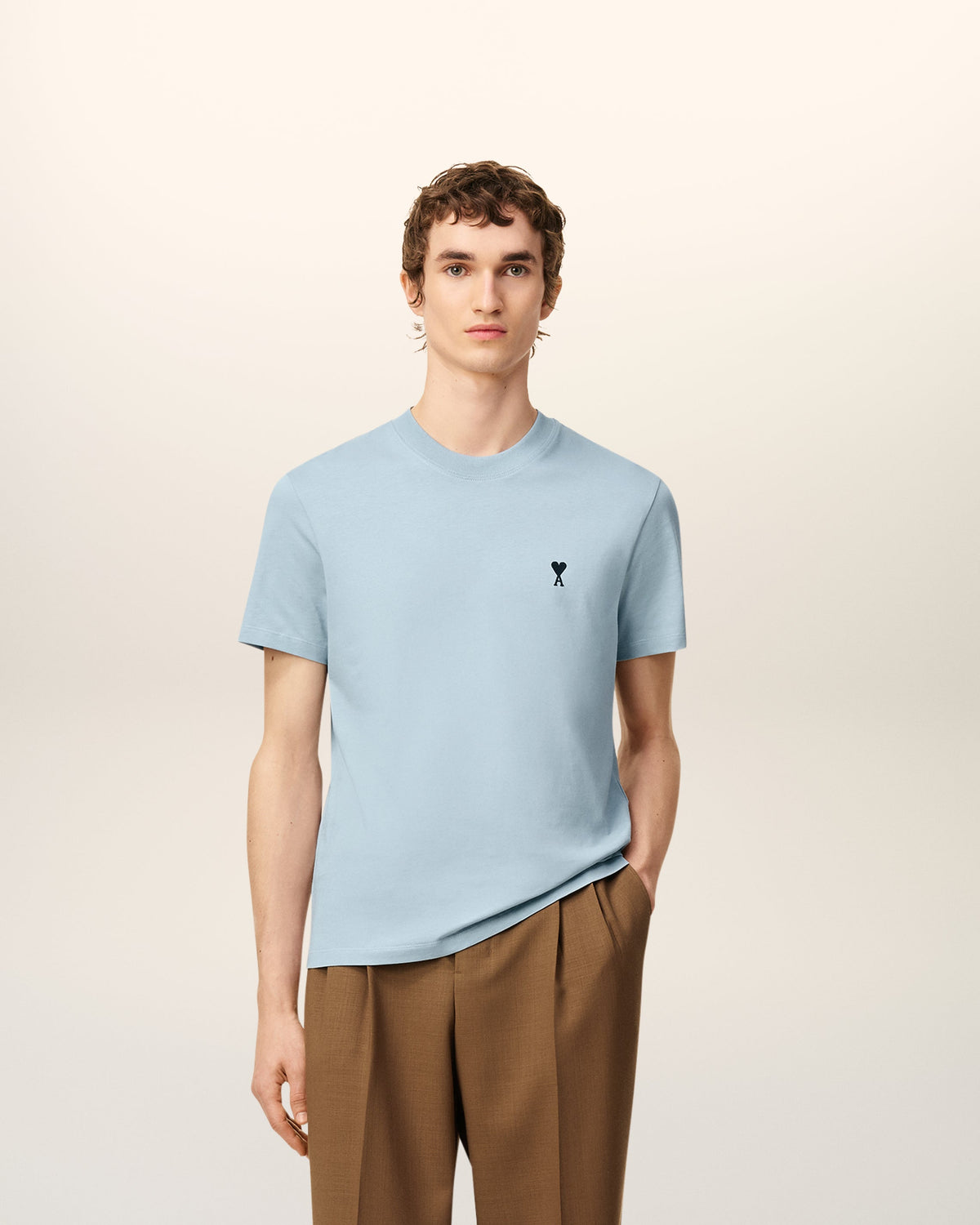 Blue Cotton Ami De Coeur T-shirt