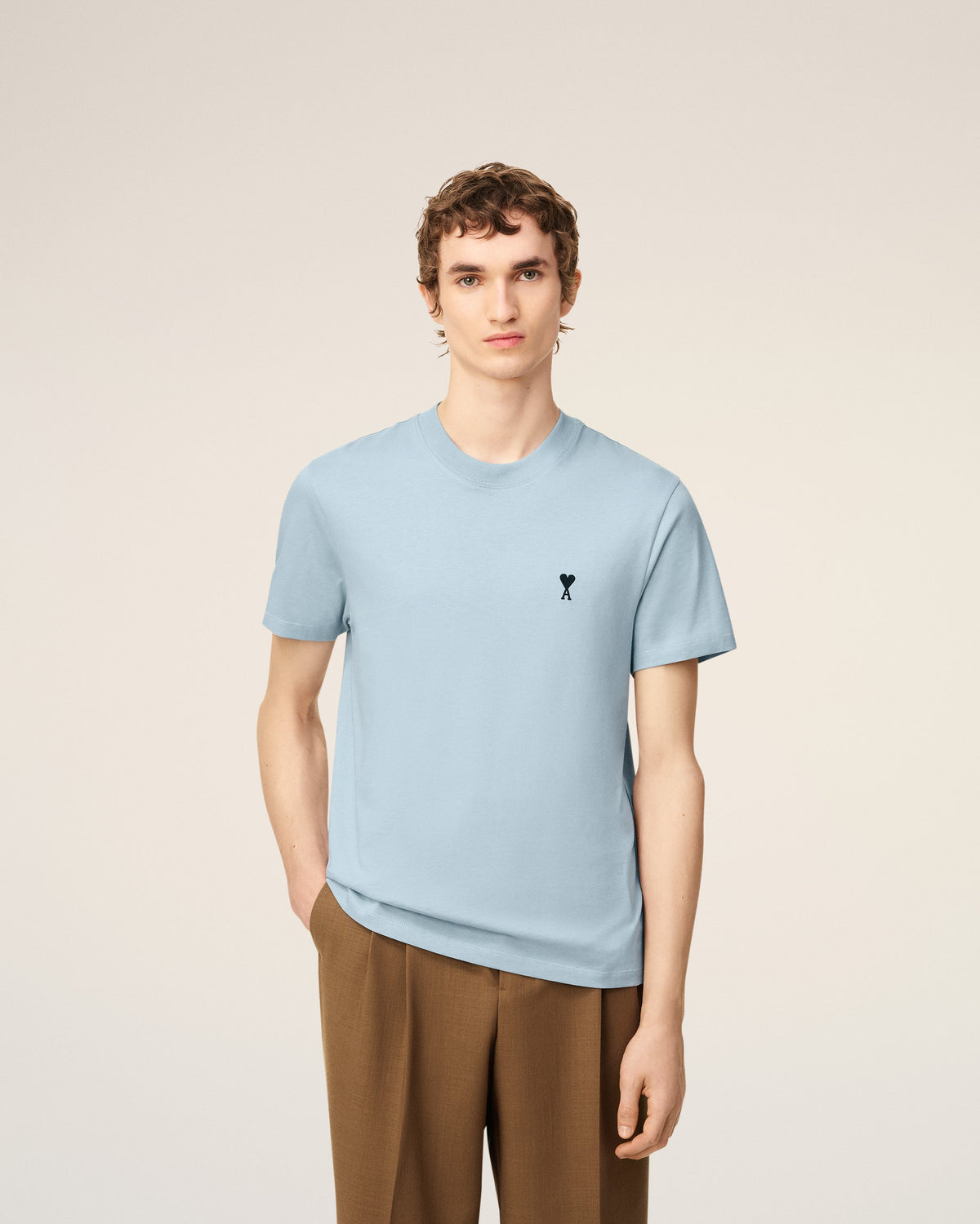 Blue Cotton Ami De Coeur T-shirt