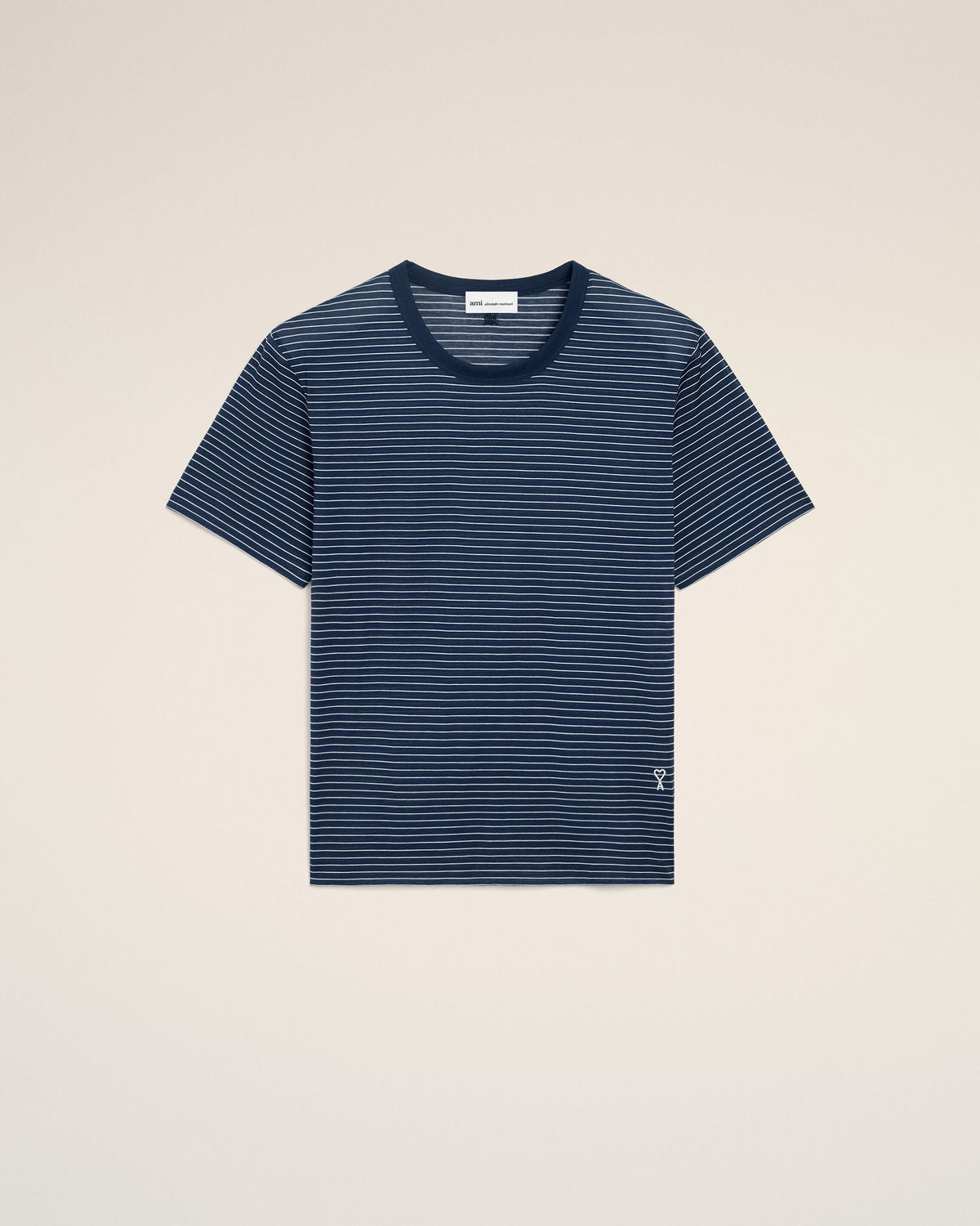 Blue Striped Cotton Ami De Coeur T-shirt