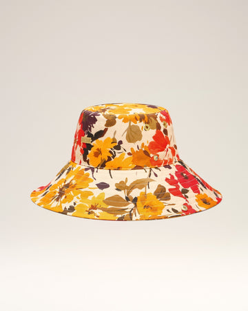 Yellow Floral Cotton Hat