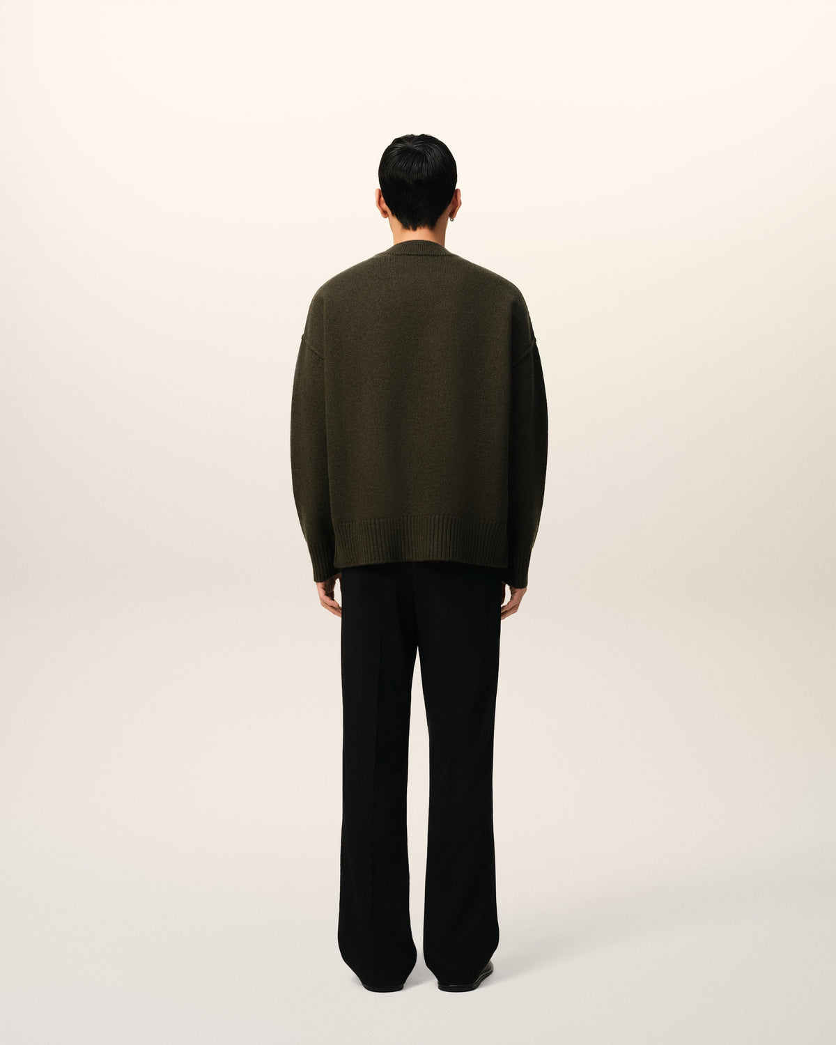 Khaki Wool Ami De Coeur Cardigan