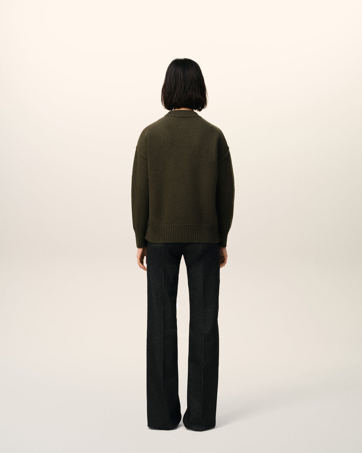 Khaki Wool Ami De Coeur Sweater