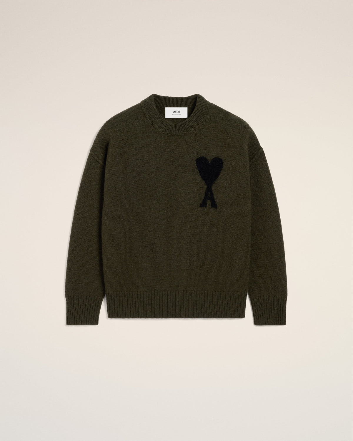 Khaki Wool Ami De Coeur Sweater