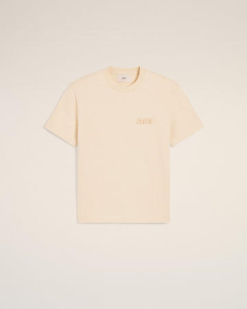 Beige Cotton Ami Patch T-Shirt