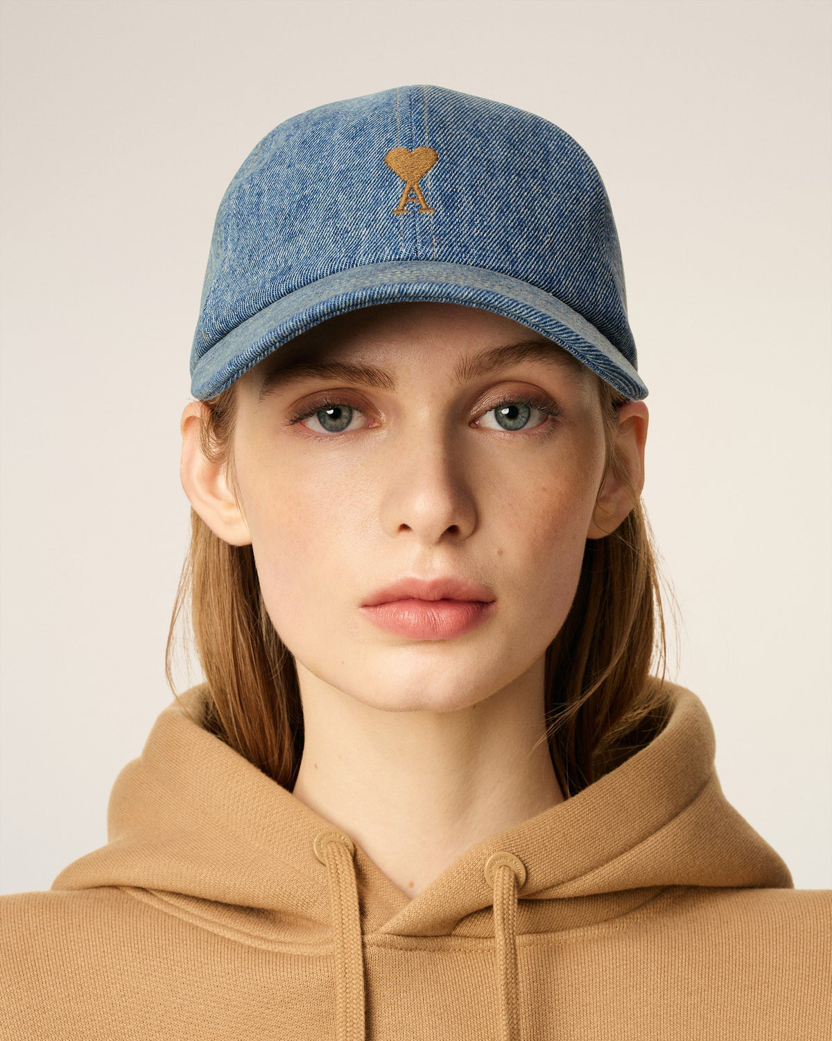 Blue Cotton Ami De Coeur Embroidery Cap