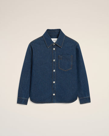 Blue Cotton Ami De Coeur Overshirt
