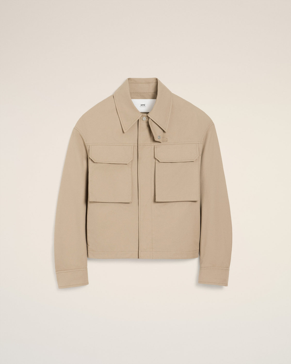 Beige Cotton Worker Jacket