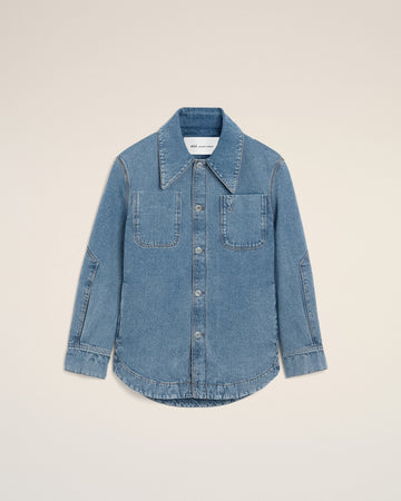 Blue Cotton Ami De Coeur Worker Overshirt