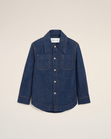 Blue Cotton Ami De Coeur Worker Overshirt