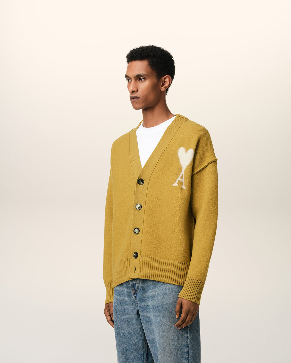 Mustard Wool Ami de Coeur Cardigan