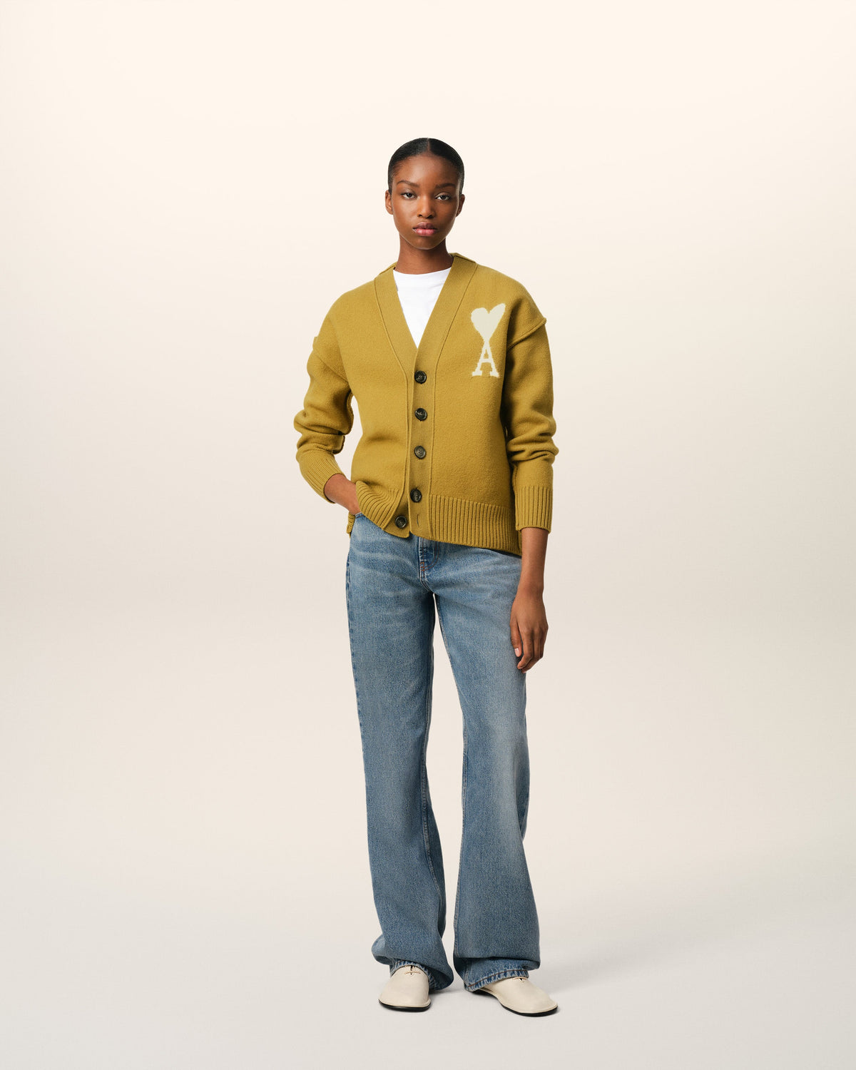 Mustard Wool Ami de Coeur Cardigan