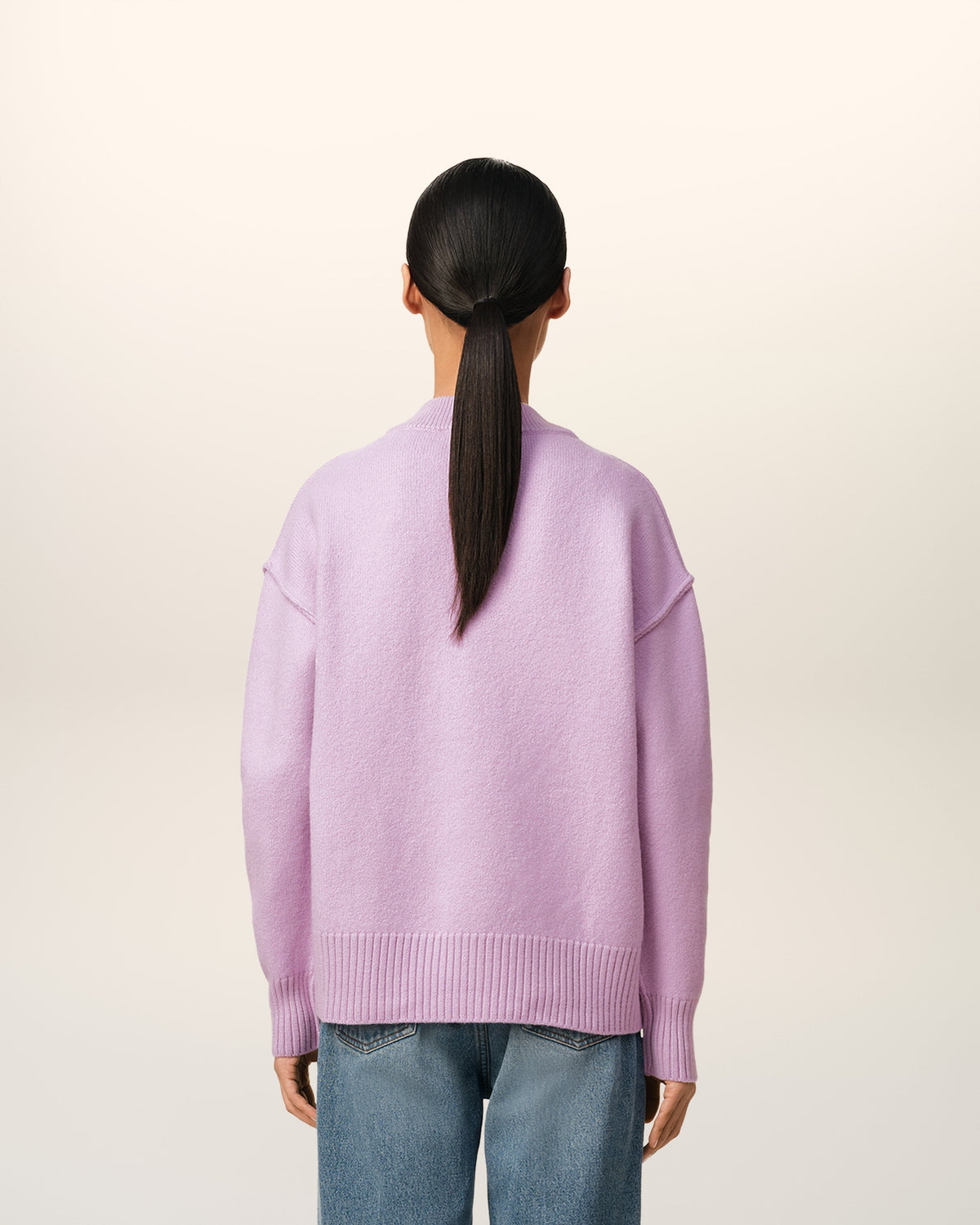 Purple Wool Ami de Coeur Cardigan