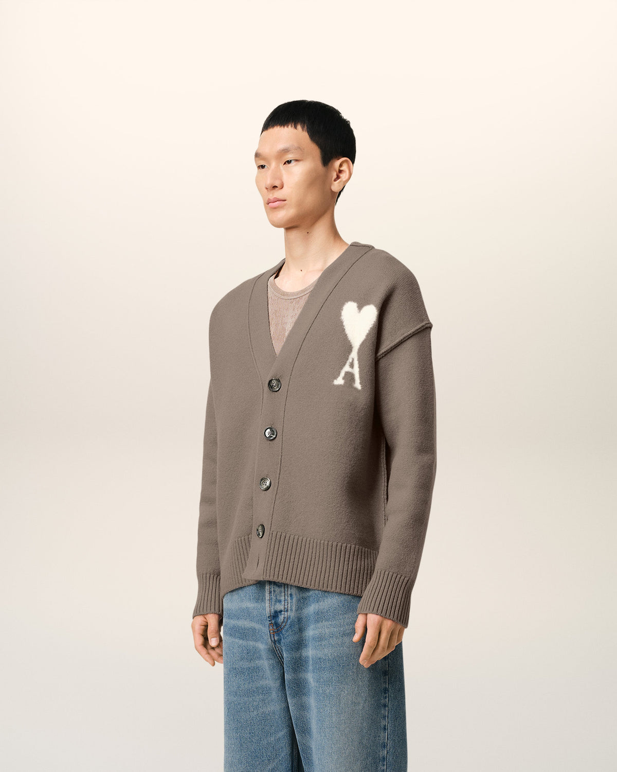 Taupe Wool Ami de Coeur Cardigan