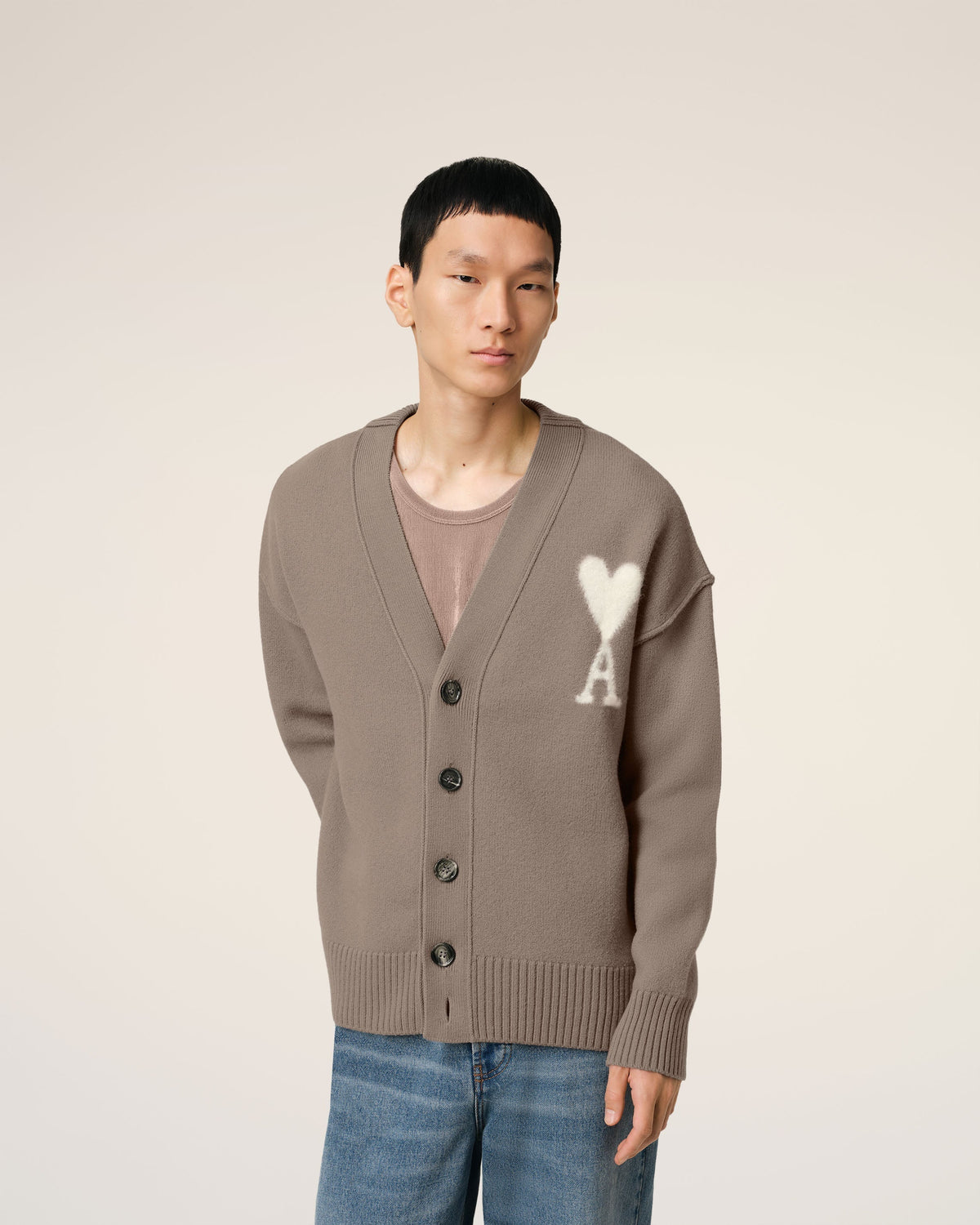 Taupe Wool Ami de Coeur Cardigan