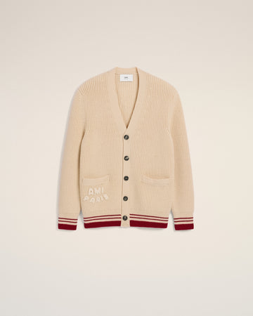 Beige Wool Ribbed Sweater