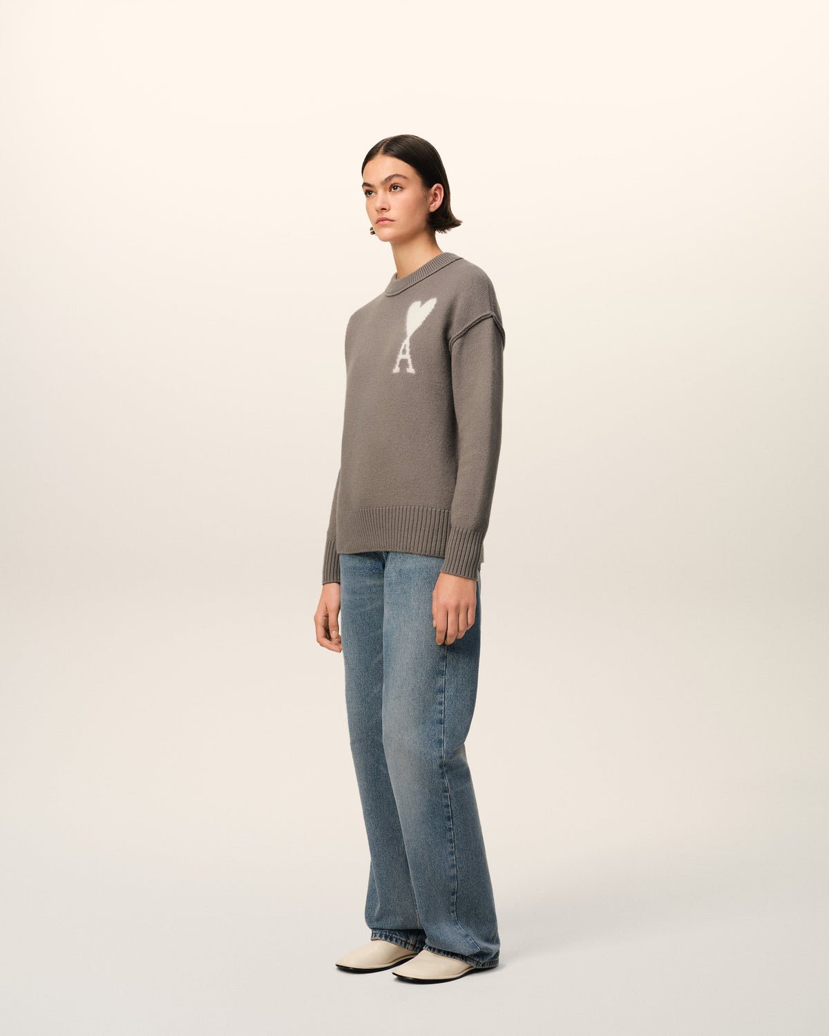 Taupe Wool Ami de Coeur Sweater