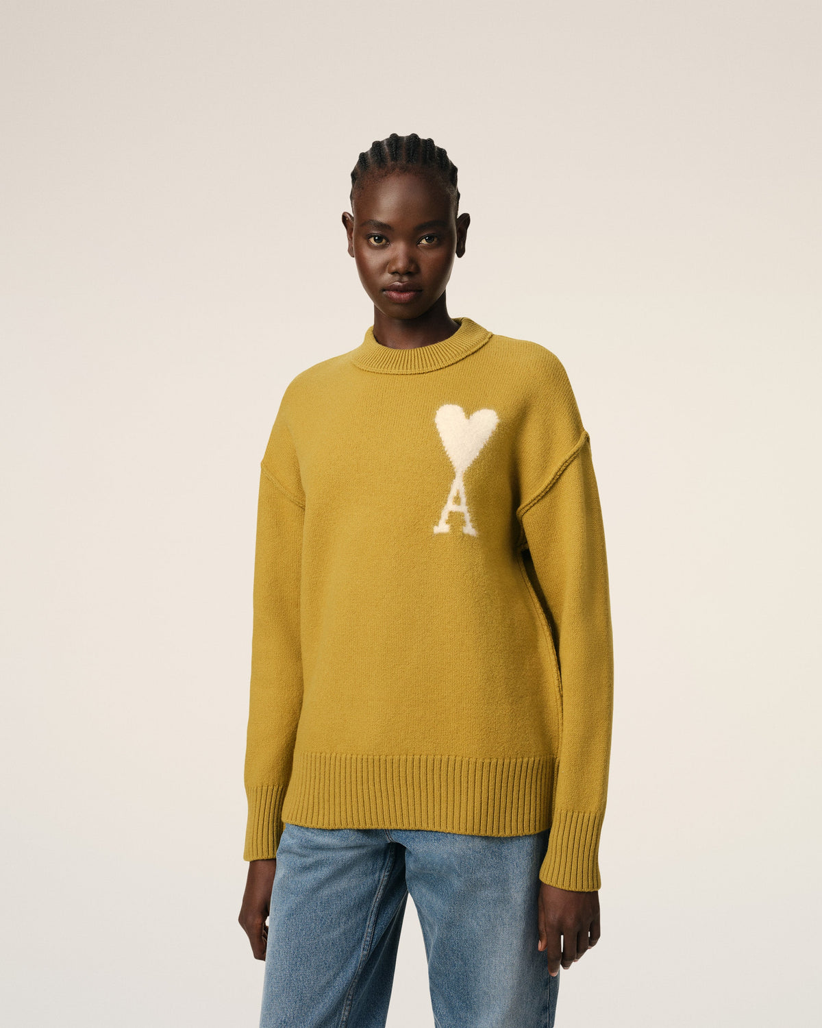 Mustard Wool Ami de Coeur Sweater