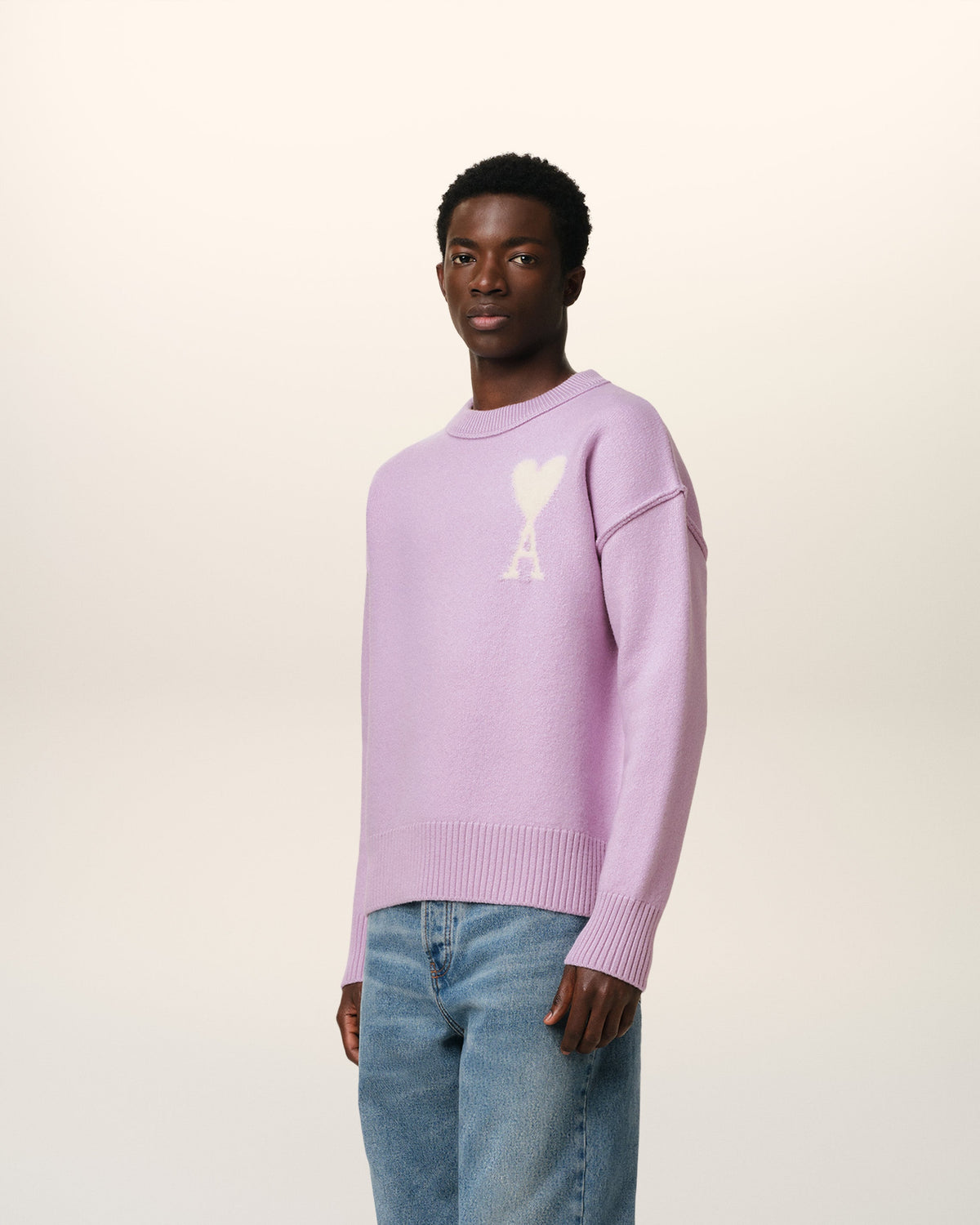 Purple Wool Ami de Coeur Sweater