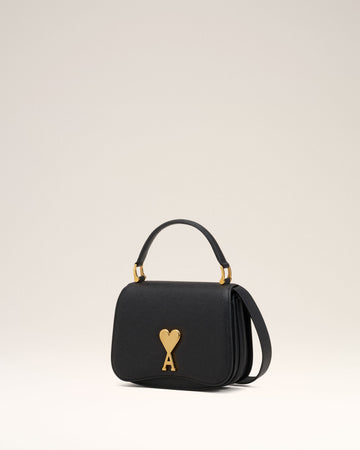 Black Leather Top Handle Paris Paris Bag