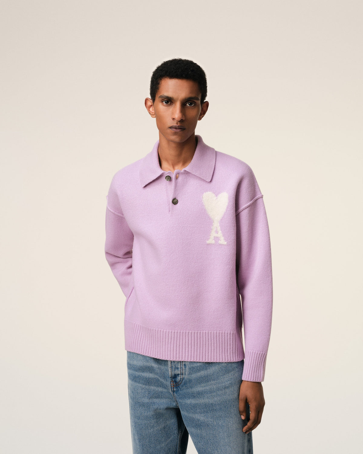 Purple Wool Ami de Coeur Polo