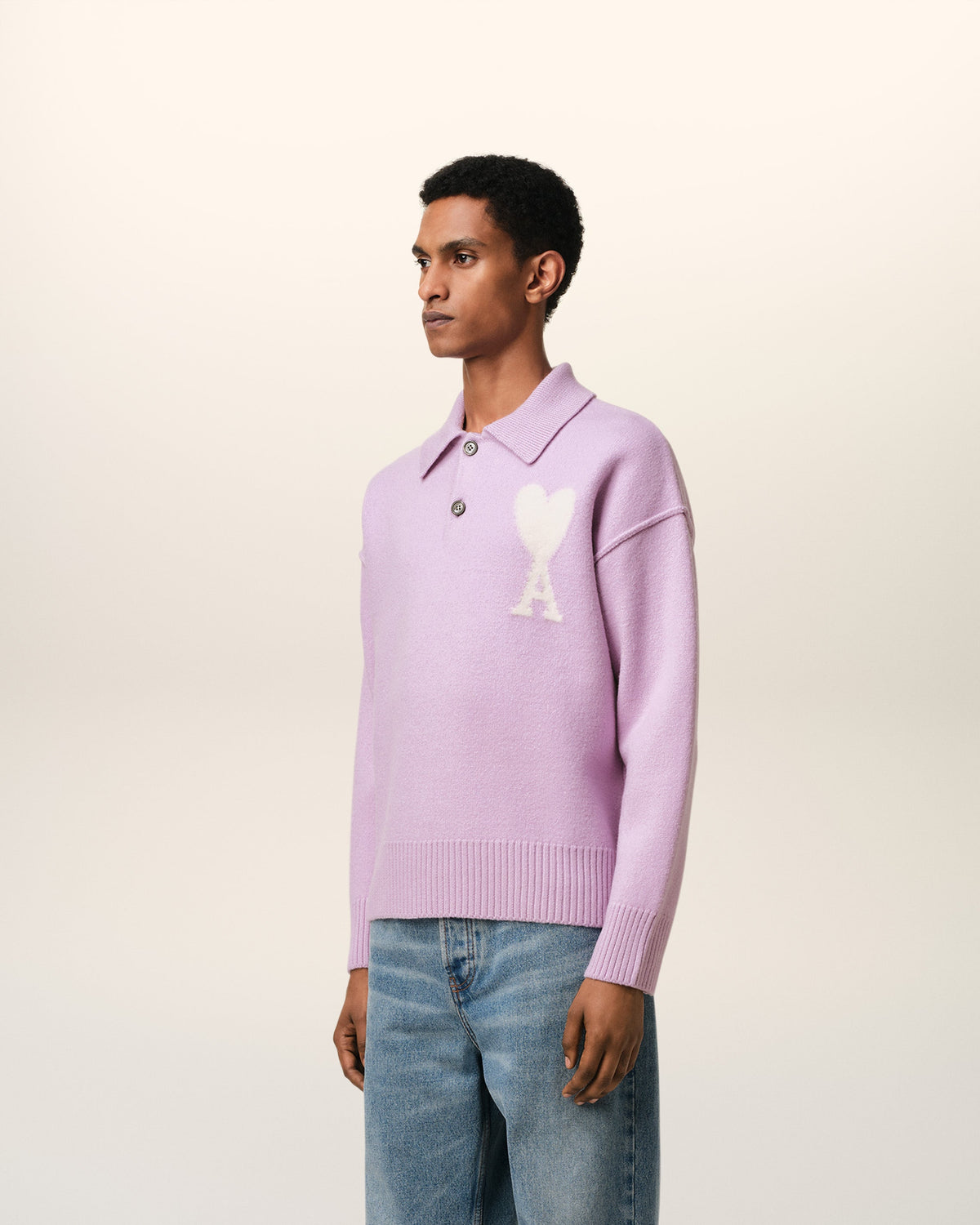 Purple Wool Ami de Coeur Polo