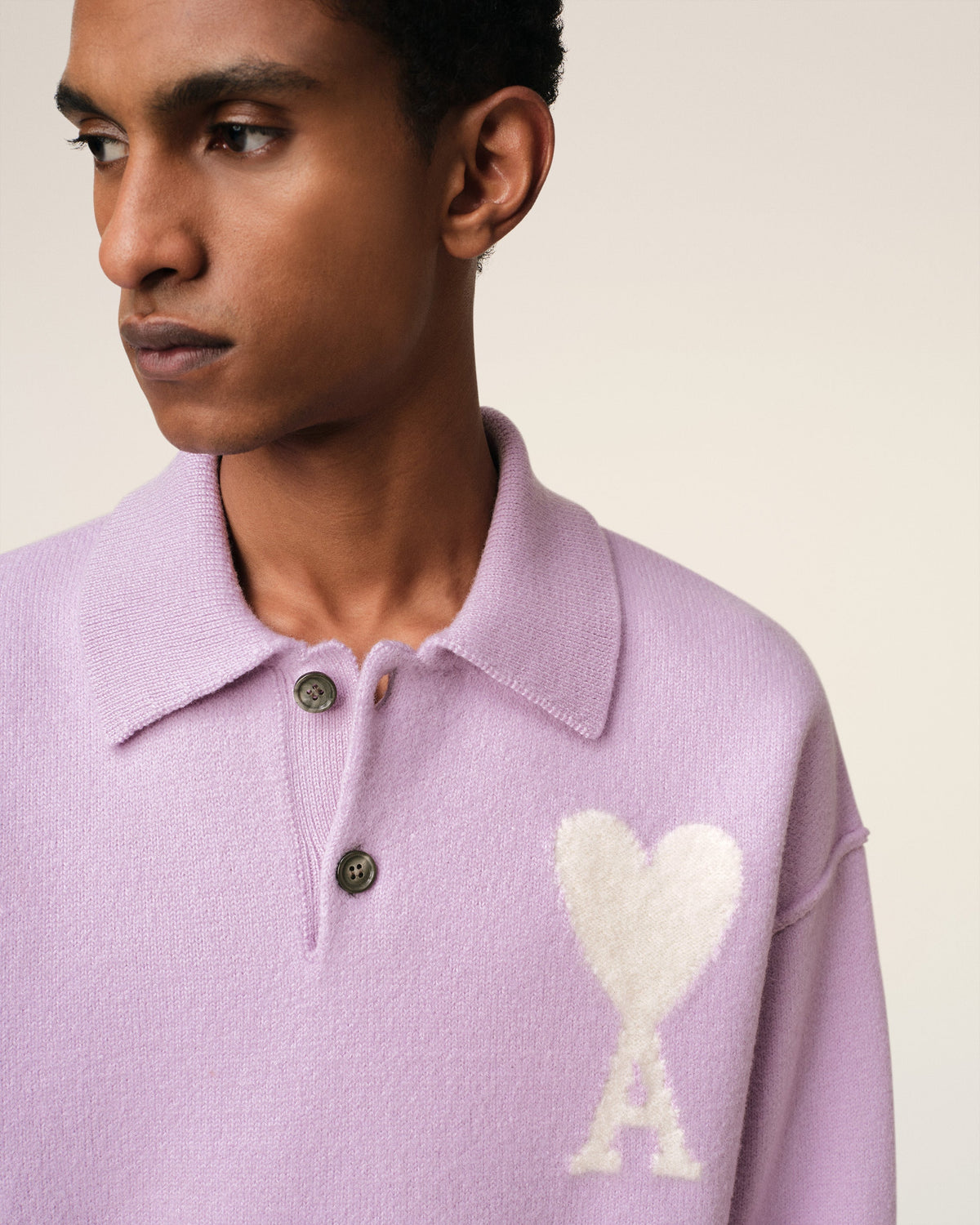 Purple Wool Ami de Coeur Polo