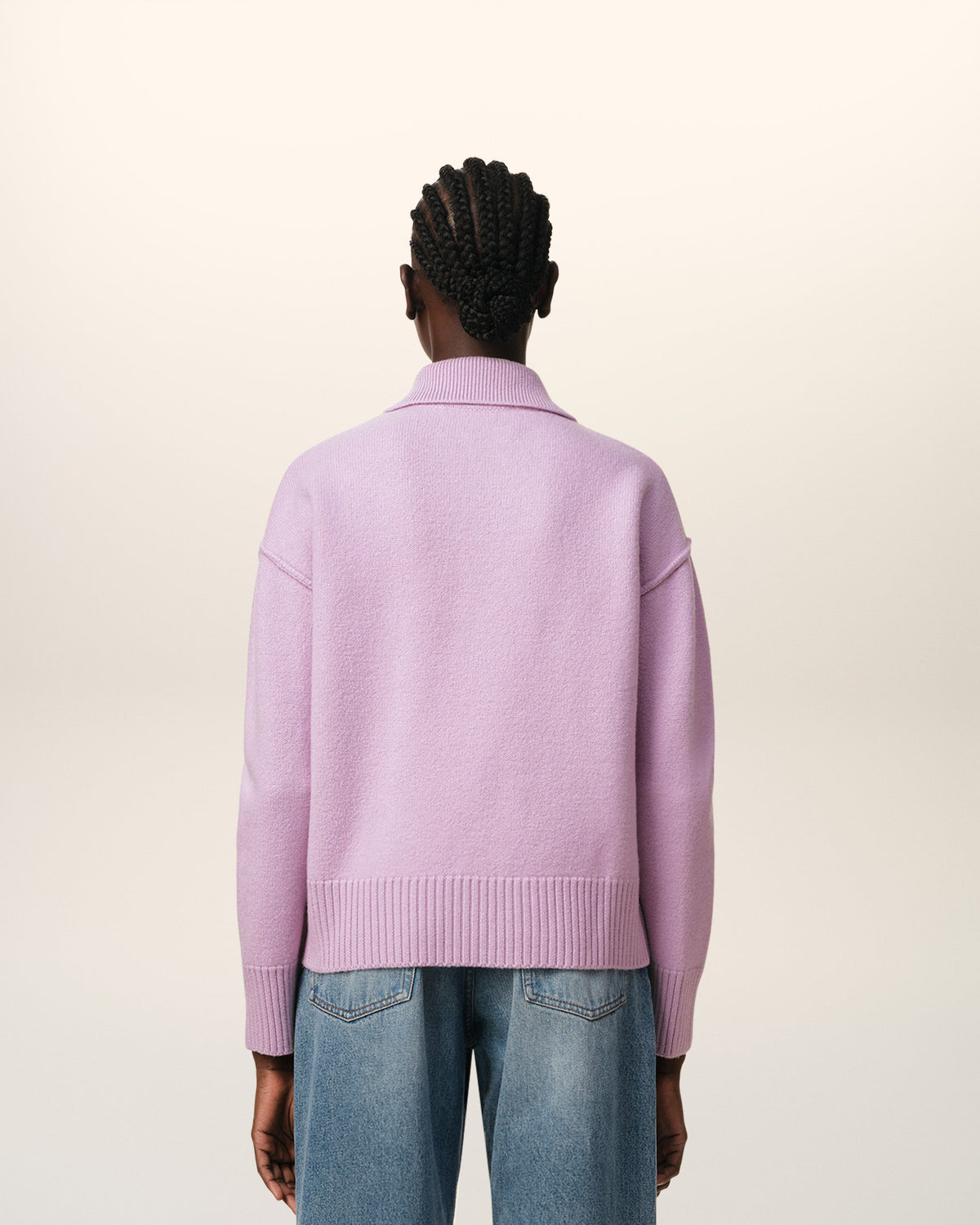 Purple Wool Ami de Coeur Polo