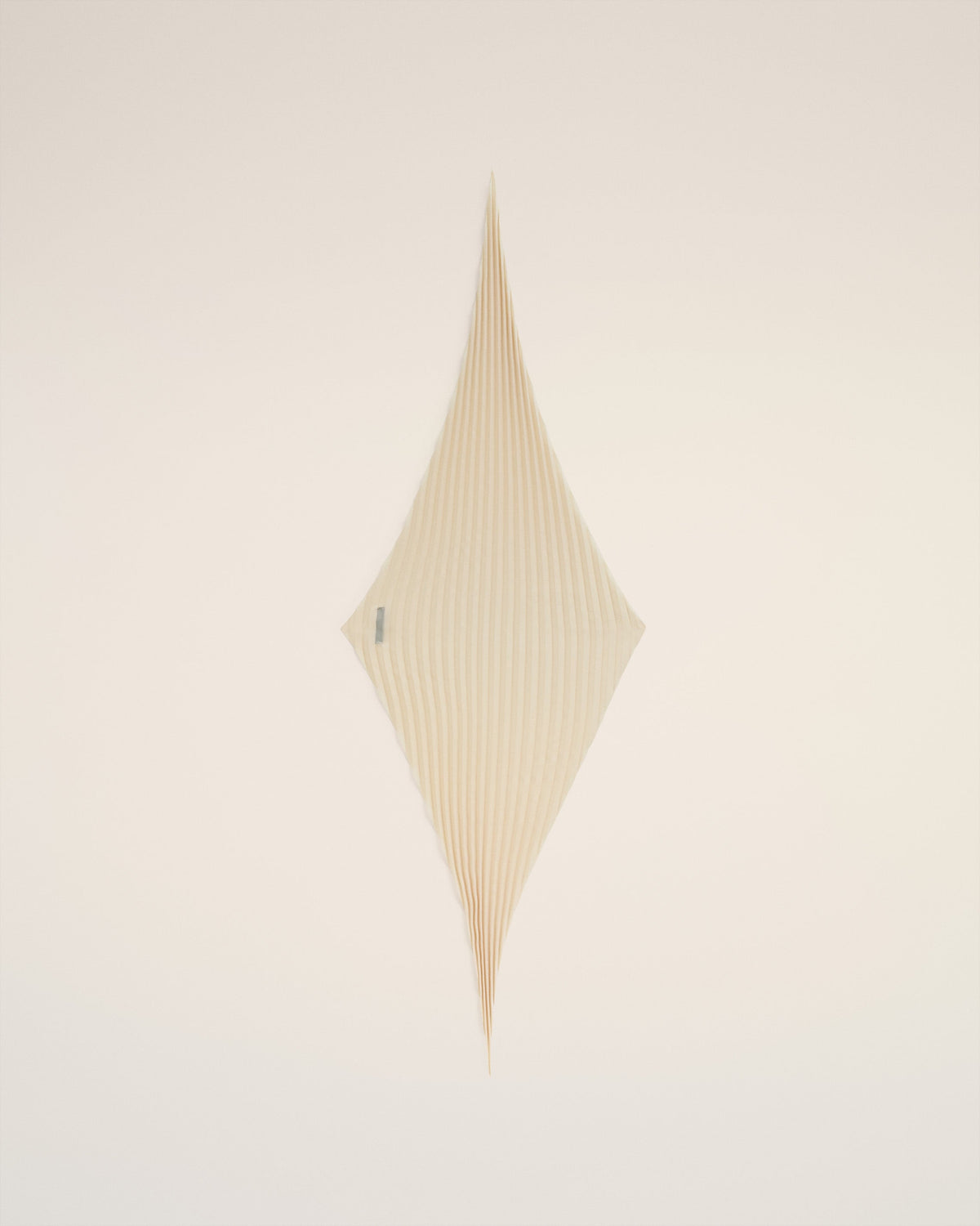 Beige Pleated Diamond Shaped Scarf
