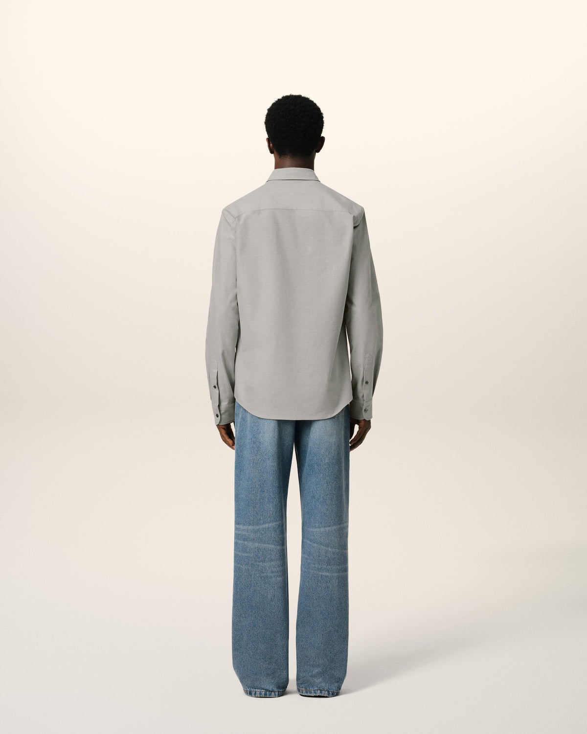 Grey Cotton Button-Down Ami de Cœur Shirt