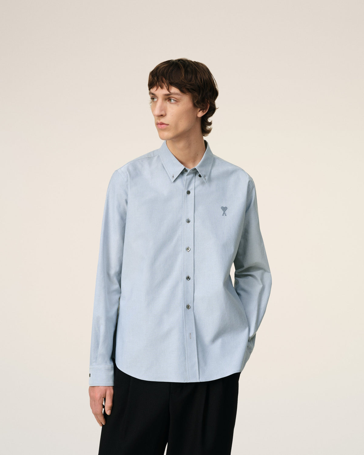 Blue Cotton Button-Down Ami de Cœur Shirt