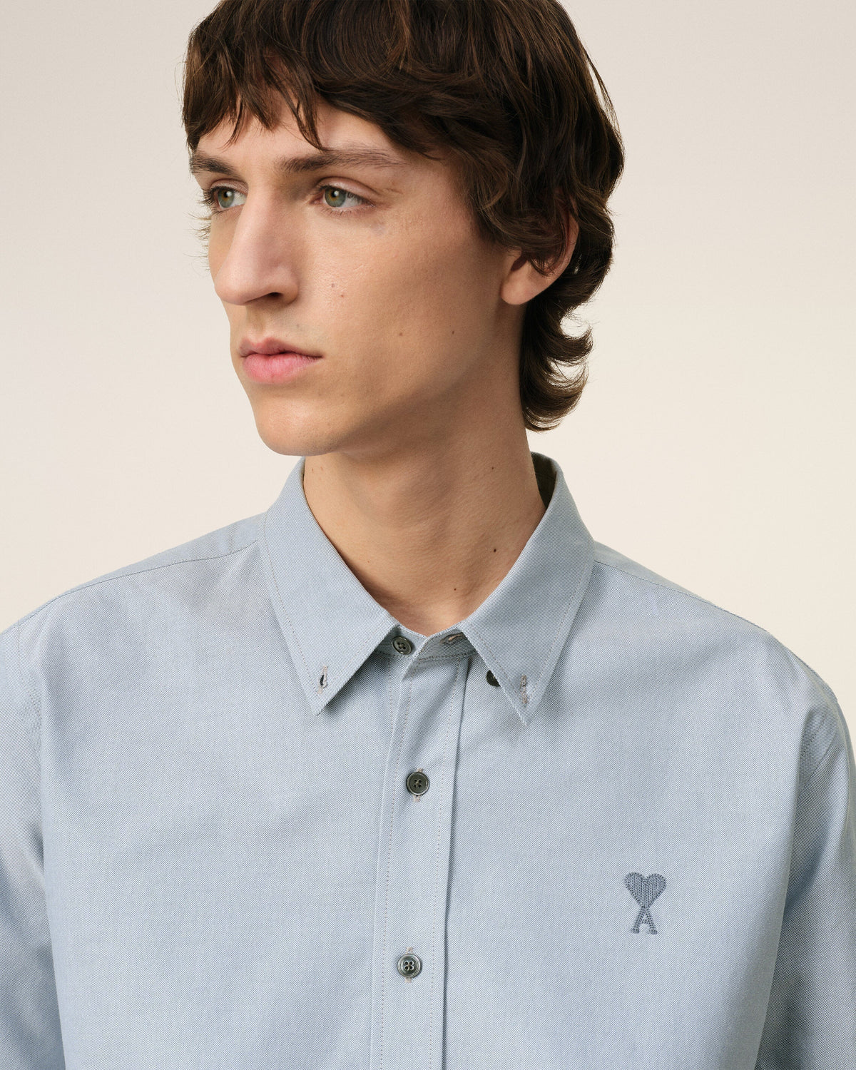 Blue Cotton Button-Down Ami de Cœur Shirt