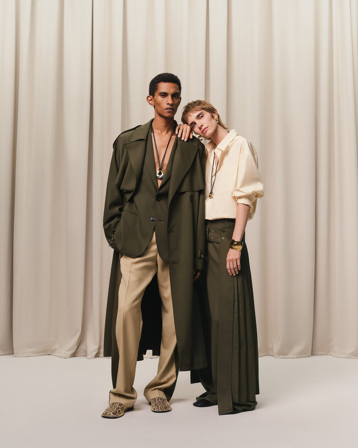 Beige Cotton Ami de Coeur Boxy Shirt