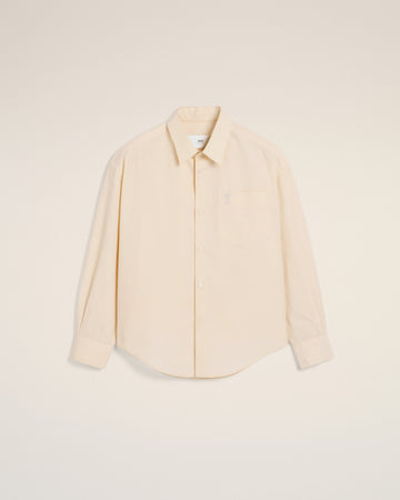 Beige Cotton Ami de Coeur Boxy Shirt