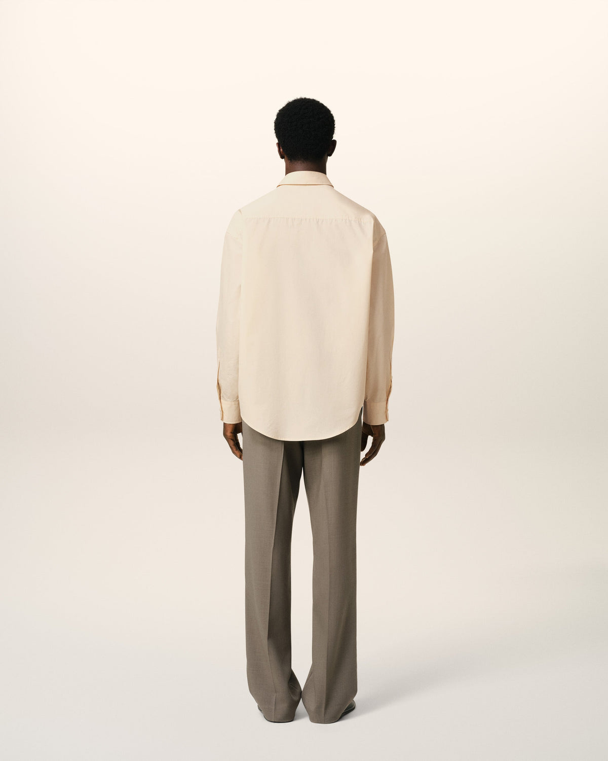 Beige Cotton Ami de Coeur Boxy Shirt