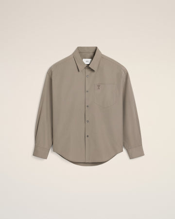 Beige Cotton Ami de Coeur Boxy Shirt