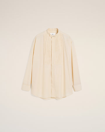 Beige Cotton Oversized Shirt